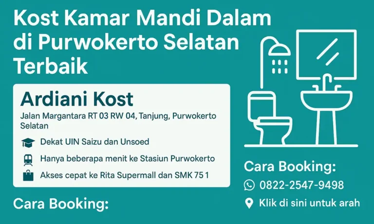 Kost Kamar Mandi Dalam di Purwokerto Selatan Terbaik