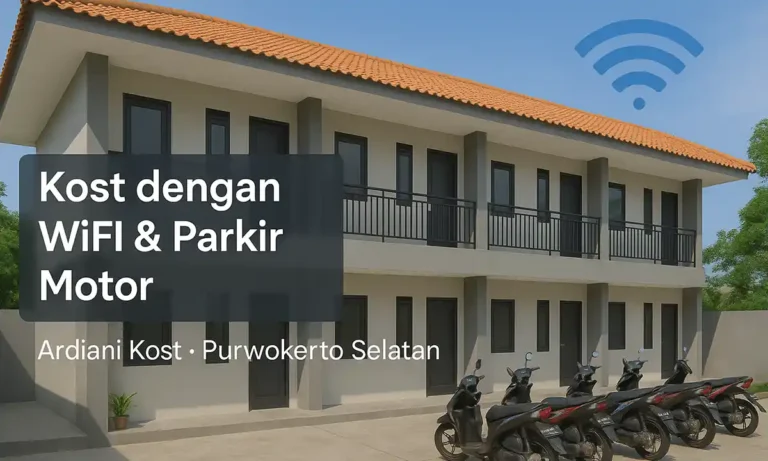 Kost dengan WiFi dan Parkir Motor di Purwokerto Selatan